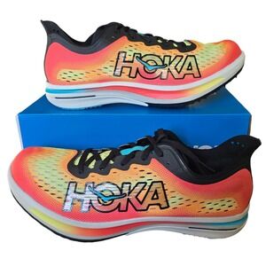 Hoka Cielo Flyx Running Shoes US 11W 9.5M BYZ‎ Coral Yellow Sneakers